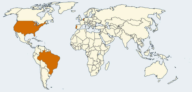 Mapa de abrangência geográfica dos clientes da RS Gabinete de Contabilidade no distrito do Porto e zona norte de Portugal